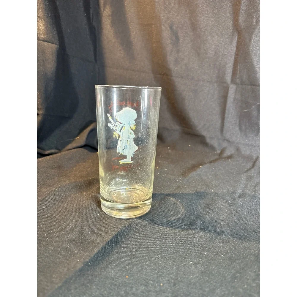 Holly Hobbie Glass Cup Tumbler with Girl Illustration Drinkware